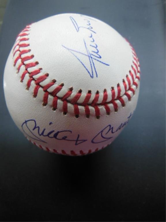 Mantle & Mays Signed Baseball (1 of 4)
