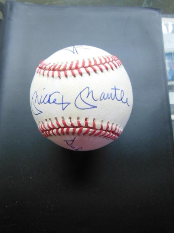 Snider,Mantle & Mays Signed Baseball (1 of 5)