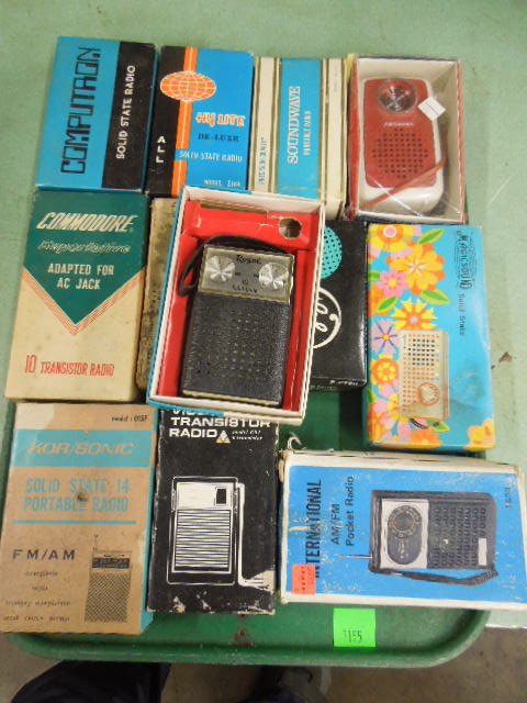 Tray lot of Assort. Transistor Radios (1 of 6)