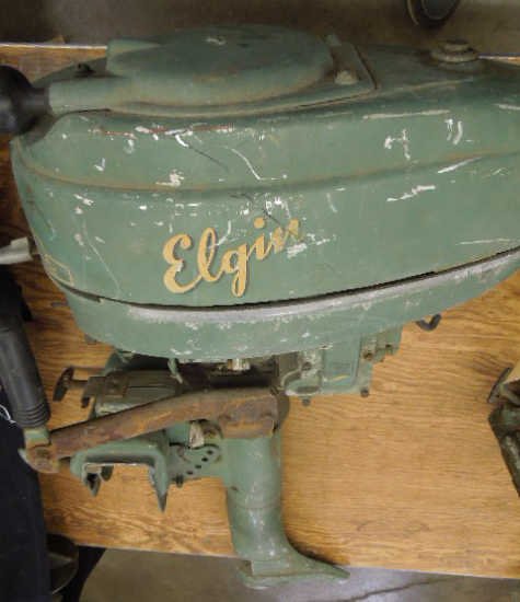 Vintage Sears Elgin Tiller Outdoor Boat Engine (1 of 6)