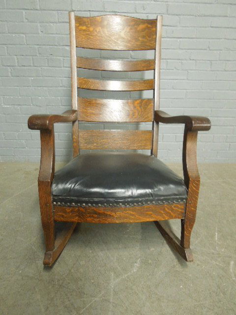 Arts & Crafts Oak Rocker (1 of 3)