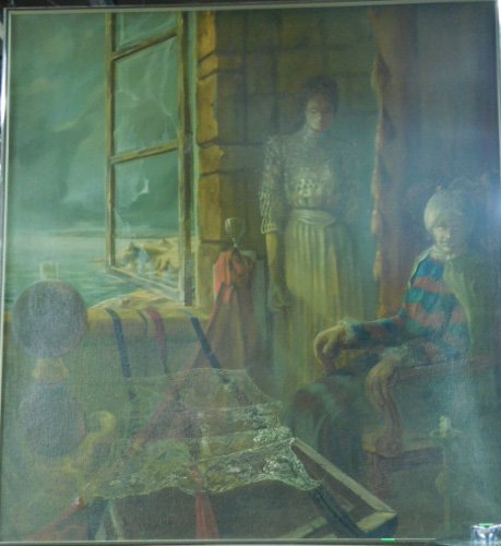 Thomas Toner, o/c Surrealist Interior (1 of 3)