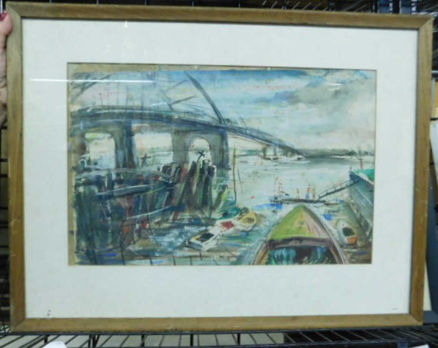 E. S. Laverty, w/c, Arched River Span (1 of 4)