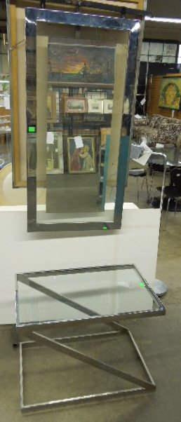 Eileen Gray Chrome End Table and Mirror (1 of 3)