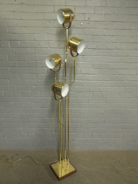 1980's Modern Brass 4 Lite Floor Lamp (1 of 3)