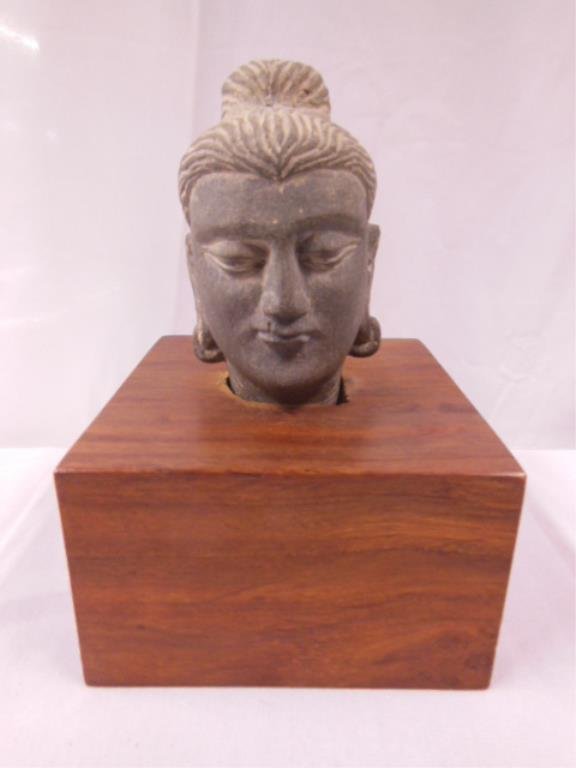 Antique Carved Stone Buddha Head (1 of 5)