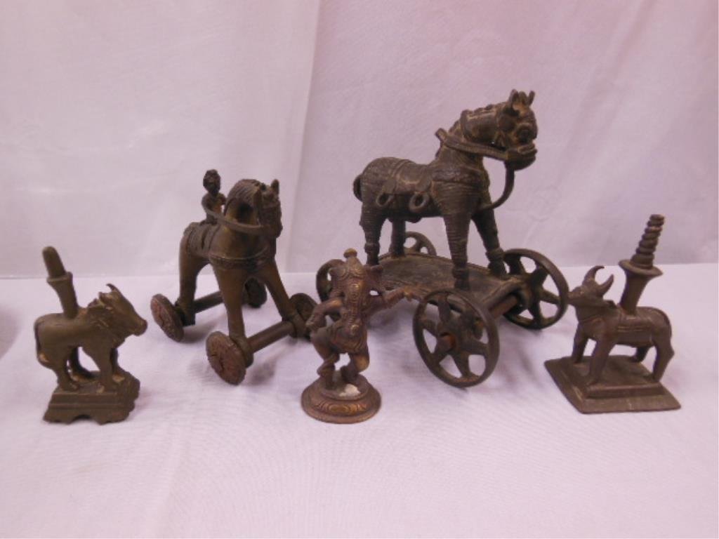 Antique Indian Brass Deity Figures & Toys (1 of 3)