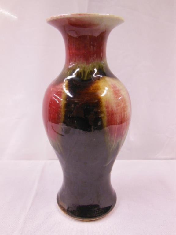 Chinese Flambe Glazed Porcelain Vase (1 of 4)