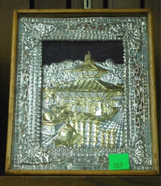 Framed Nepalise Metal Temple Display (1 of 2)