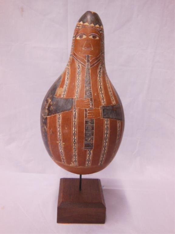 Peruvian Inca Ceremonial Gourd (1 of 3)