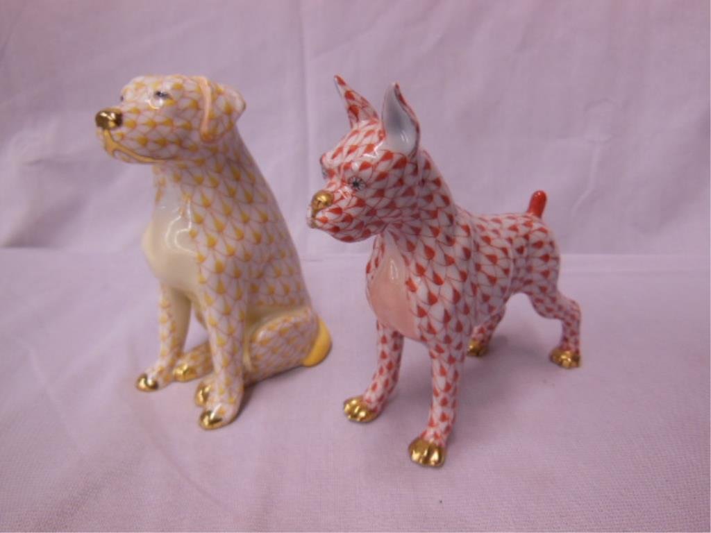 Herend Porcelain Dog Figurines (1 of 5)