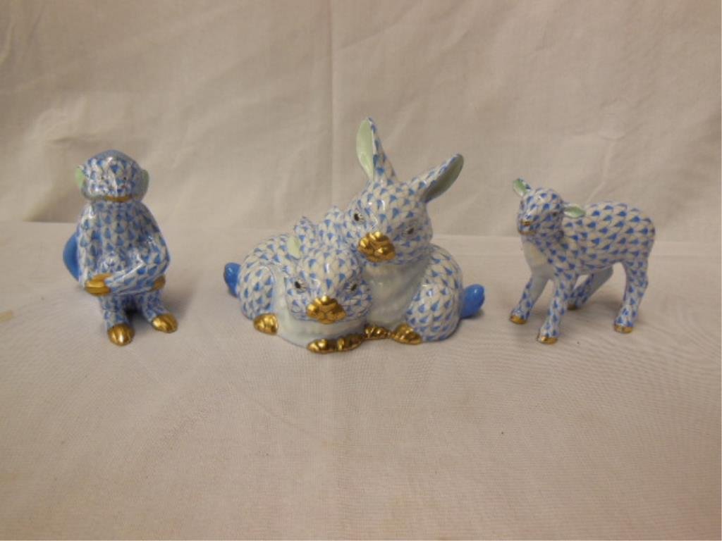 Lot of 3 Herend Porcelain Animal Figurines (1 of 6)