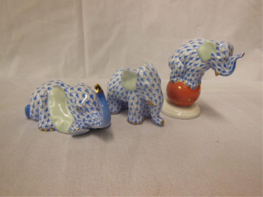 Herend Porcelain Elephant Figurines (1 of 5)