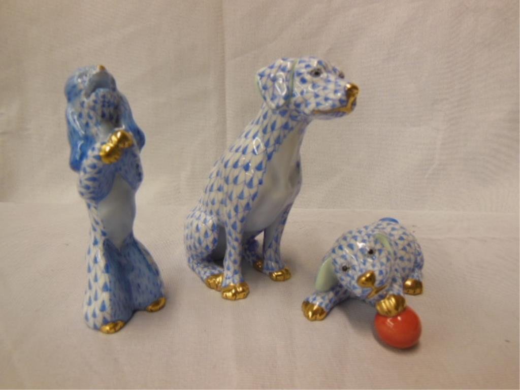 Herend Porcelain Dog Figurines (1 of 6)