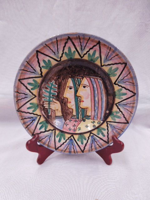 M. DiLieto Italian Faience Pottery Plate (1 of 4)