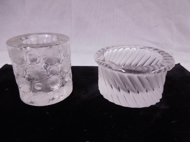 Lalique Crystal Cigarette Holder & Ashtray (1 of 5)