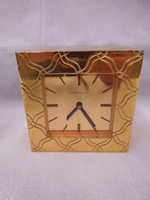 Tiffany & Co. Brass Desk Clock (1 of 3)