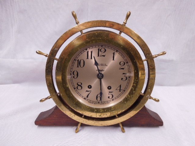 Seth Thomas Eight Day Ships Bell Clock (1 of 5)
