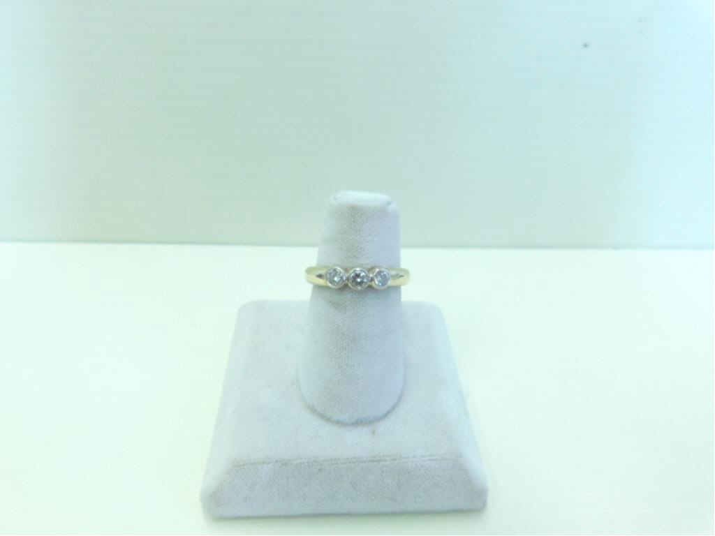 14k YG Three Bezel Set Diamond Ring (1 of 3)