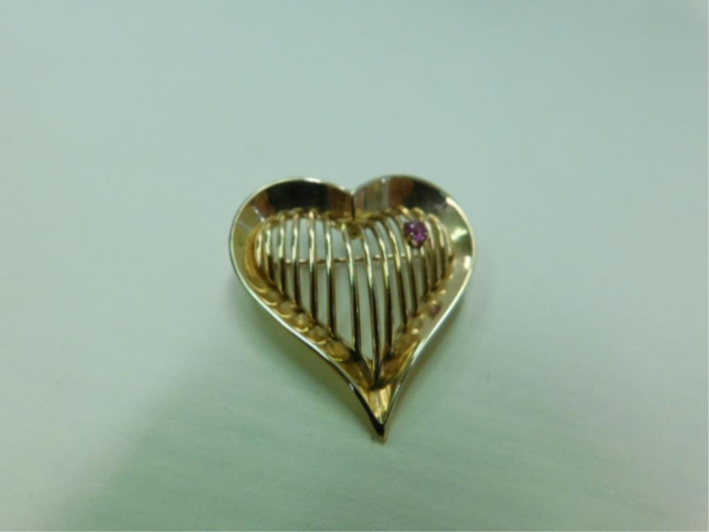 14k YG Cartier Heart Pin/Pendant (1 of 2)