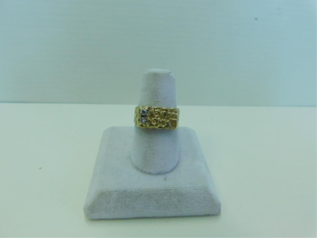 Gents 18k YG & Diamond Ring (1 of 4)