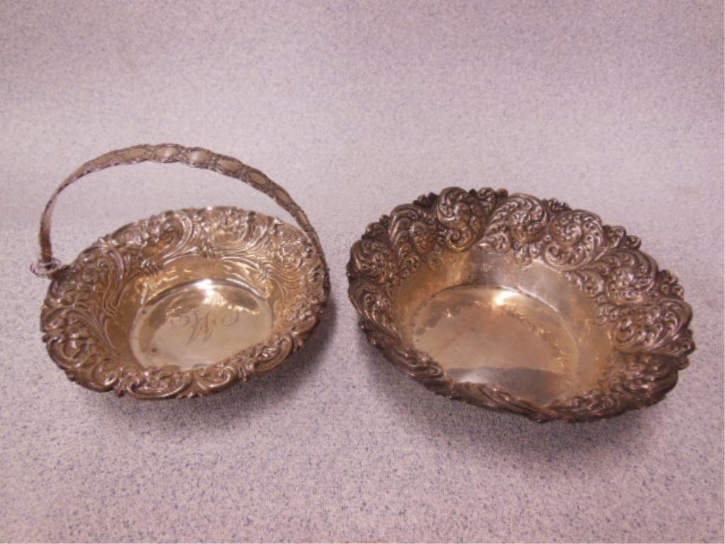 Two Sterling Repousse Small Bowls (1 of 6)