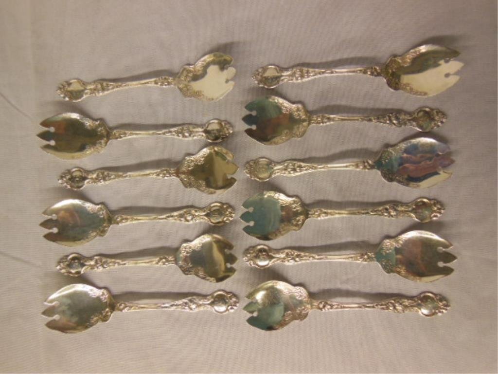 12 Sterling Dessert Spoons / Forks (1 of 4)