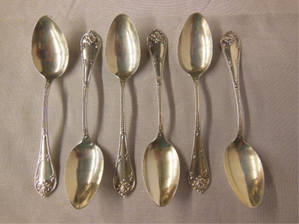 Set of 6 Sterling teaspoons (1 of 3)