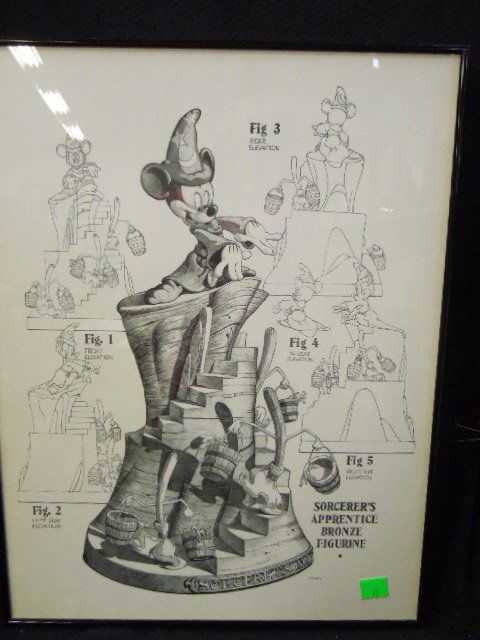 Framed Disney Print Sorcerer's Apprentice (1 of 7)