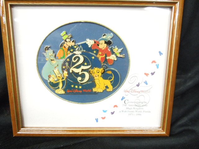 25th Anniv. WDW Cloisonne Framed Pin Set (1 of 3)