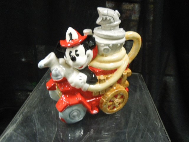 Enesco Mickey Fire Brigade porcelain mini teapots (1 of 3)