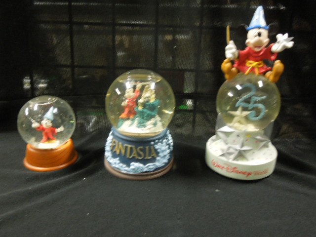 3 Disney Mickey Sorcerer Snowglobes (1 of 4)