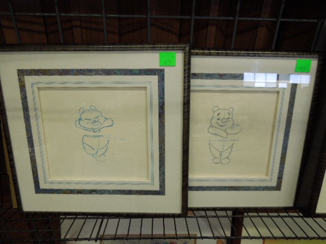 Two Framed Pooh Original Production Drawings (1 of 4)