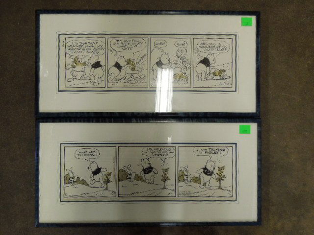 2 Framed Pooh Newspaper Comic Art (1 of 3)