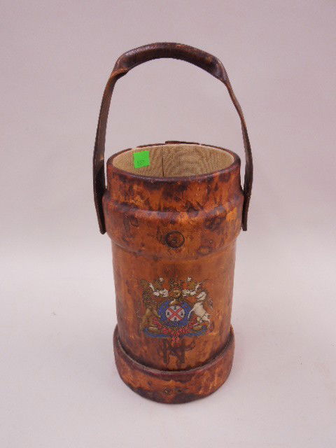 Antique British Leather Fire Bucket Nov 06 2016 B S Slosberg Antique British Leather Fire Bucket