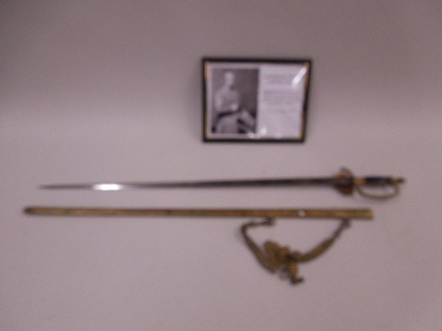 Confederate General Gabriel James Rains Sword: Confederate Brigadier General Gabriel James Rains sword. (1803-1881) Inventor of the Rains Bomb. CONDITION: Finish loss some pitting. NOTE: This item & information was obtained from the owner, a promi