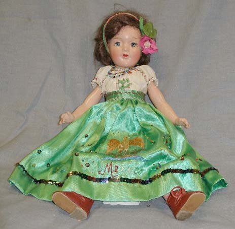 Vintage composition doll. No manufacturer noted.