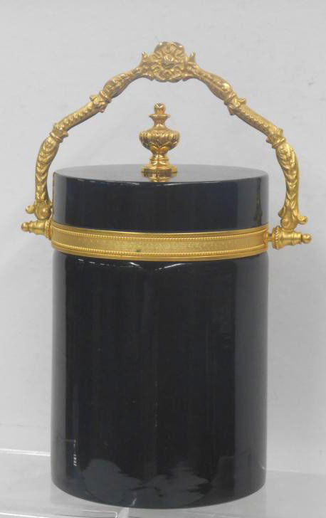 Murano Cenedese Black Glass Jar (1 of 3)