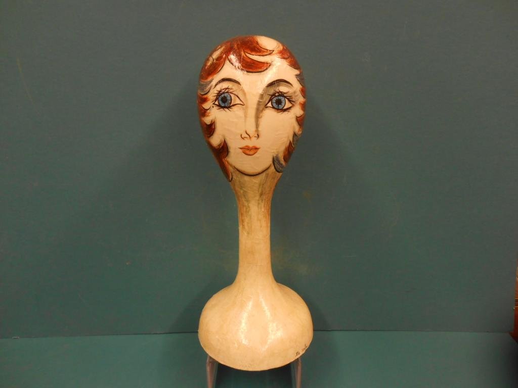 De Sela Signed Papier-Mache Wig Stand (1 of 4)