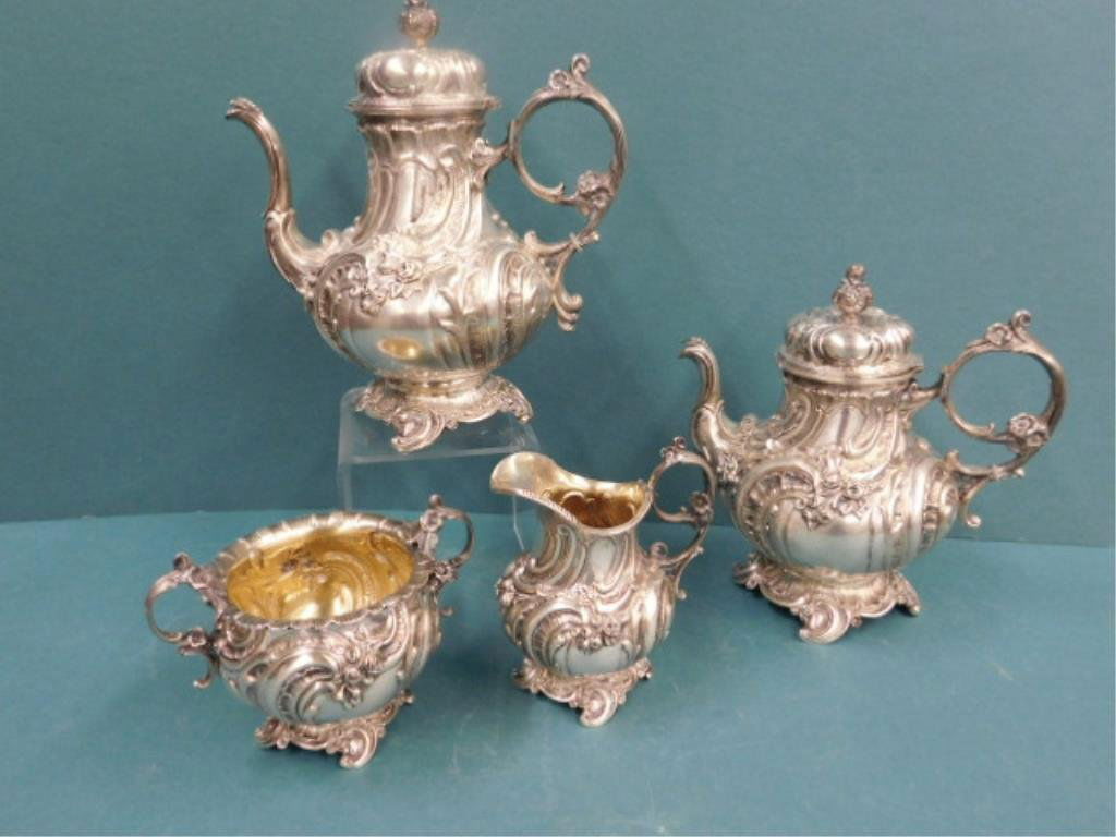 German 800 Silver Tea & Coffee Set (1 of 3)