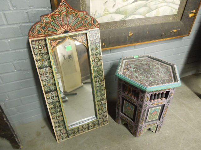Folk Art Tabouret & Mirror (1 of 3)