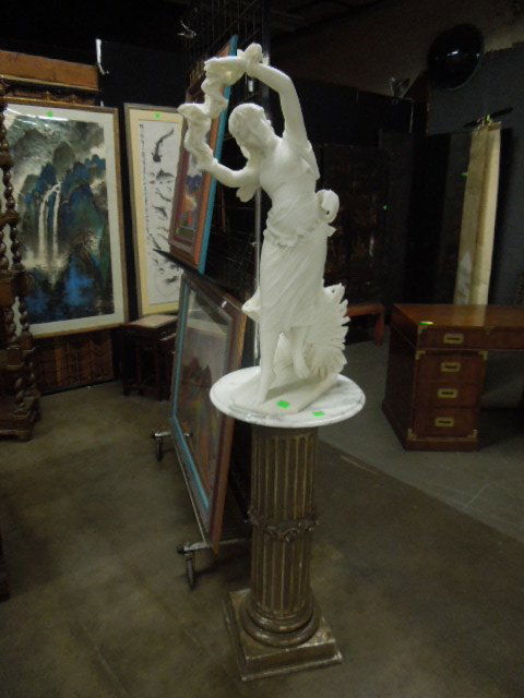 Italian Marble Dancing Maiden Sculpture (1 of 6)