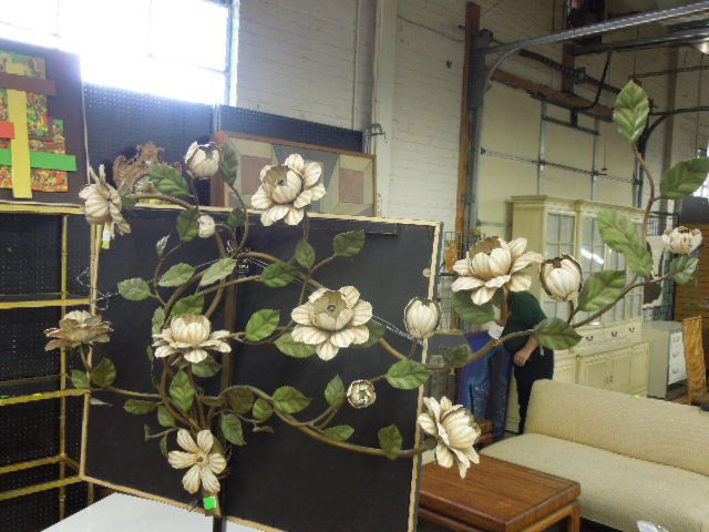 Floral Lighted Wall Sculpture (1 of 3)