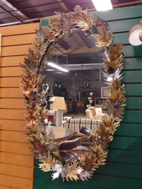 Curtis Jere Signed Maple Leaves Mirror (1 of 4)