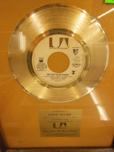 War Why Can't We Be Friends Gold Record (1 of 3)