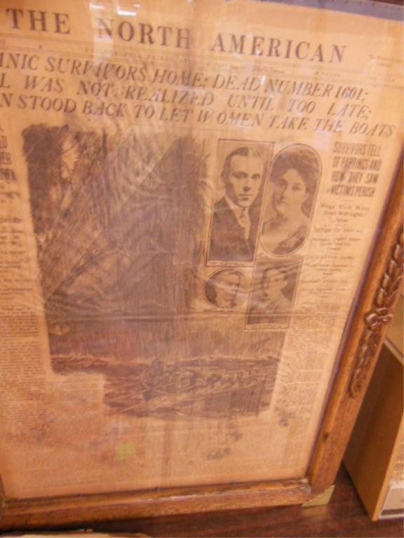 Framed Newspaper Page Titanic (1 of 3)