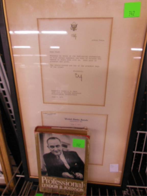 Signed LBJ & HHH Letters (1 of 5)