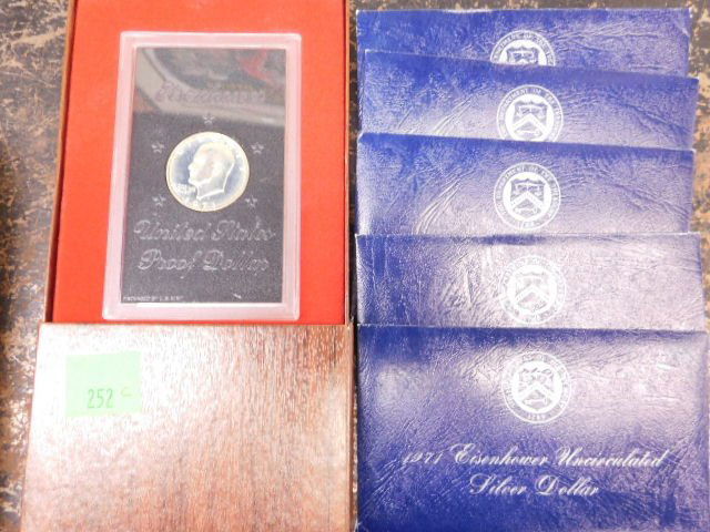 Six 1971 Silver Ike Dollars (1 of 1)