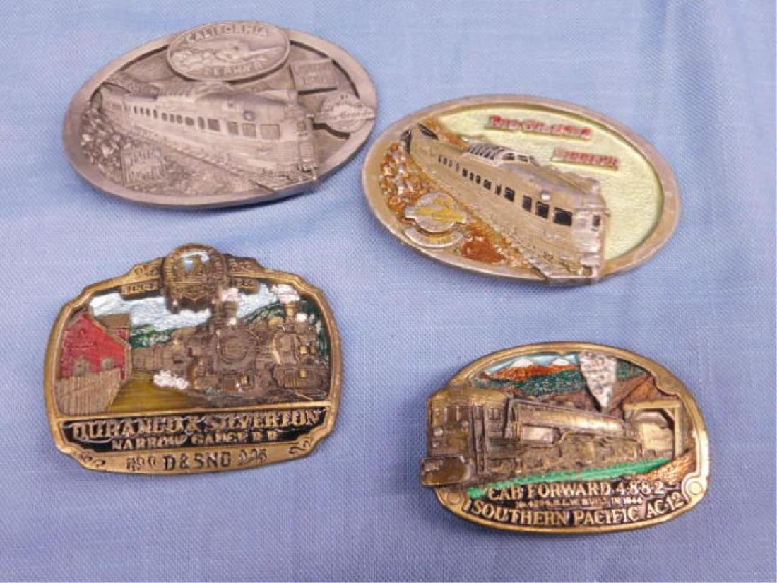 4 Assorted Train Engine Belt Buckles (1 of 5)
