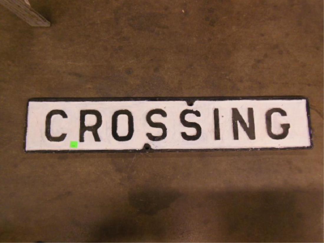 Cast Iron RR "Crossing" Sign (1 of 2)